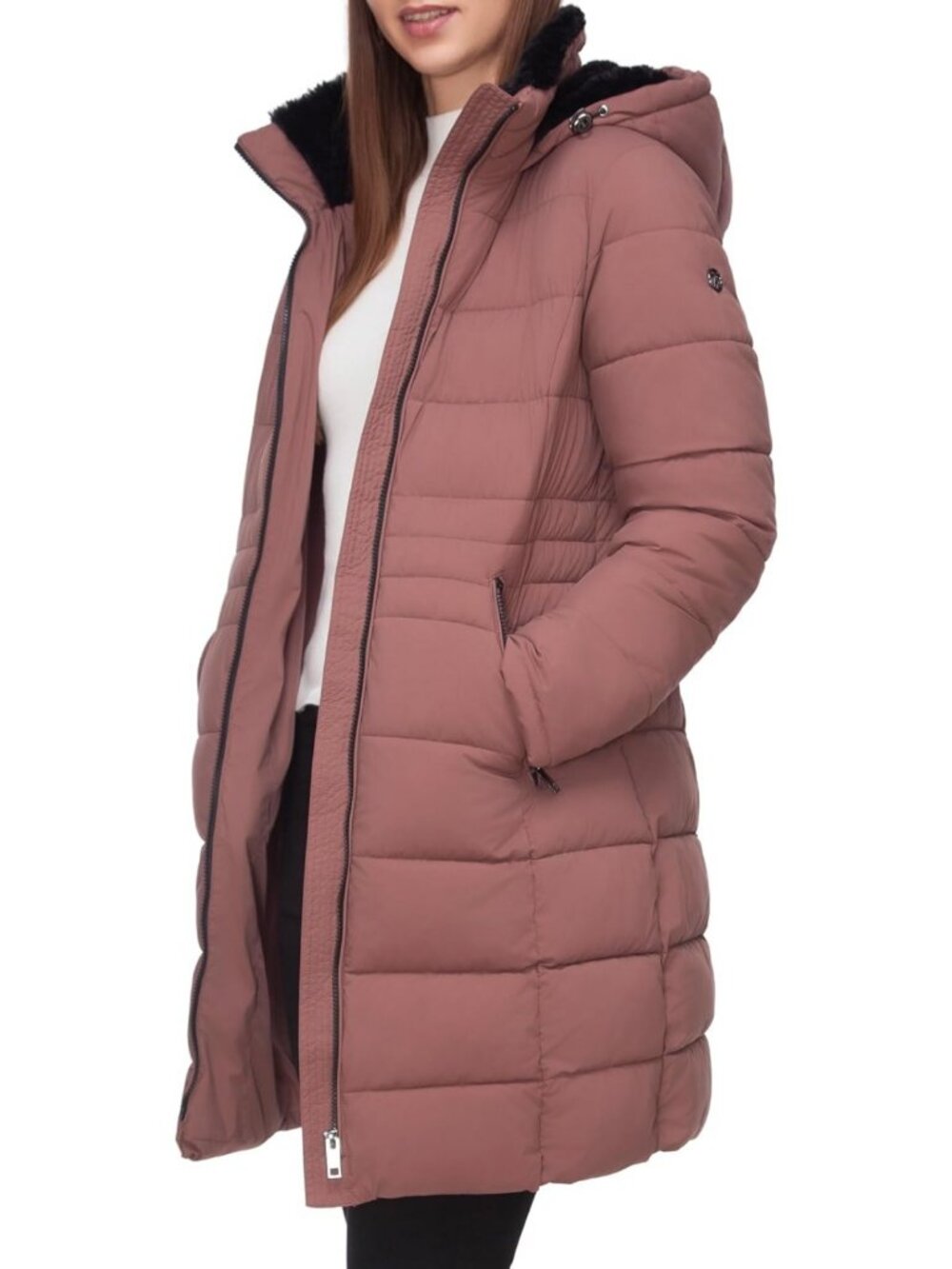 Cozy Women's Long Maxi Puffer Jacket with Faux Fur Hood - Winter Essential